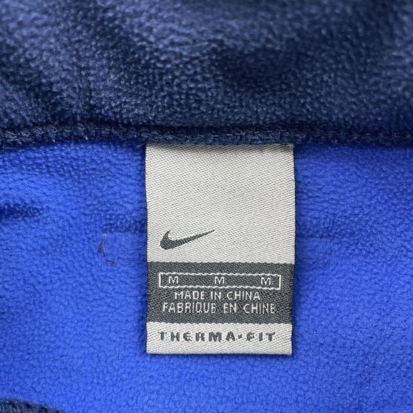 Nike Jacket Mens Medium Blue Therma-Fit Fleece Full Zip Back Zip Pockets Gym - Picture 4 of 11